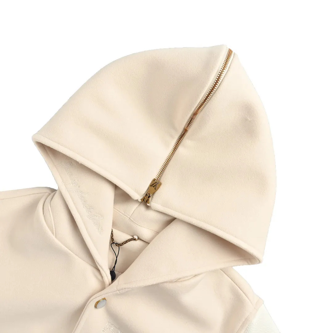 Louis Vuitton/Louis Vuitton 24Fw Nautical Series Pearl Embroidered Conch Hooded Baseball Jacket